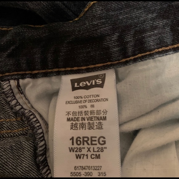 Levi Jeans 16 Reg W28 L28 - Picture 3 of 3